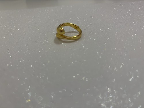 24k Gold Plated 925 Sterling Silver Gold Adjustable Ring - Picture 5 of 5