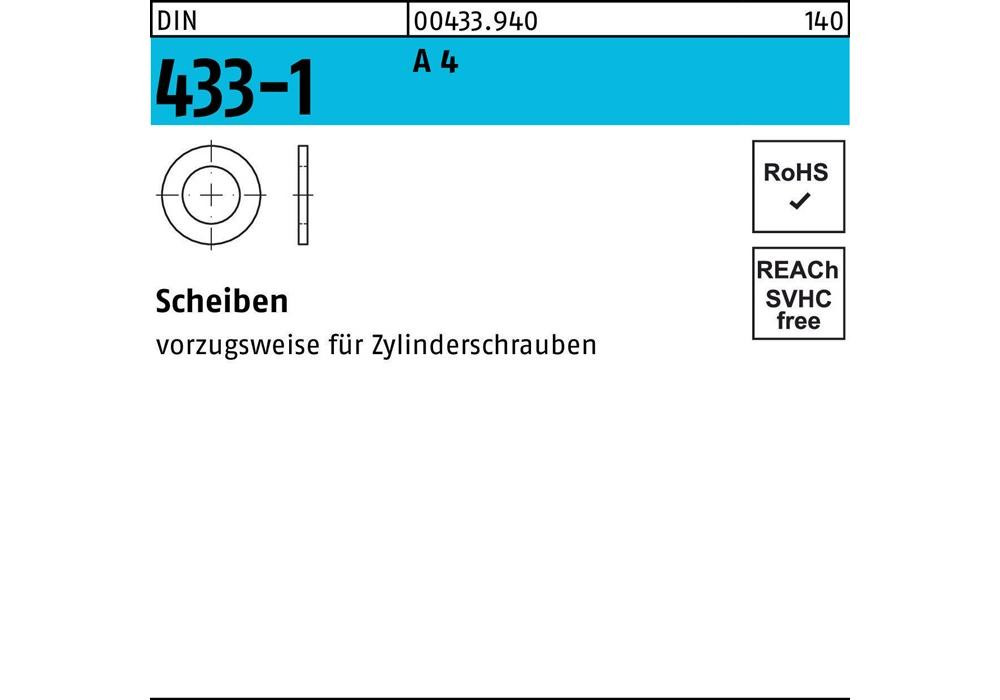 Рейхсканцлер Scheibe DIN 433-1 10,5 x18 x1,6 A 4