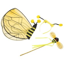 Kids Bumblebee Costume Accessories Reusable Yellow Bee Wings and Headband