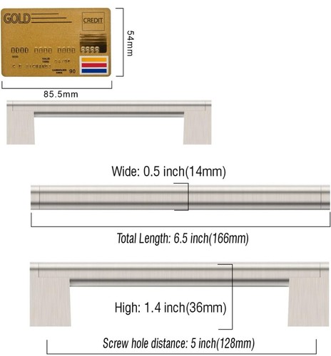Amerdeco Confezione da 10 Tiranti per Armadio 5 Pollici (128mm) Fori Centri Cucina - Foto 3 di 7
