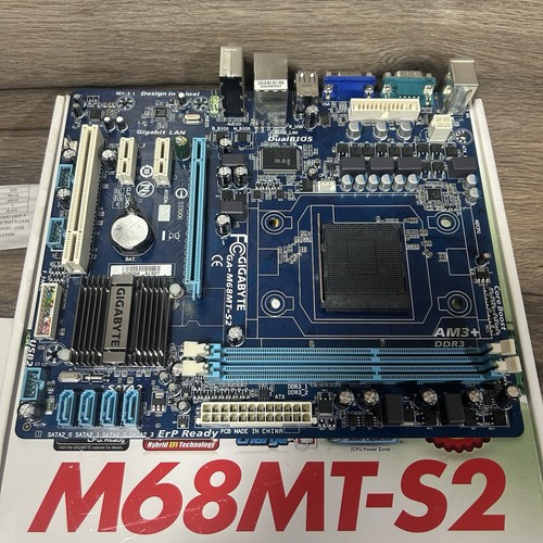 Carte simple GIGABYTE GA-M68MT-S2 REV 3.1 SOCKET AM3 - Photo 2/8