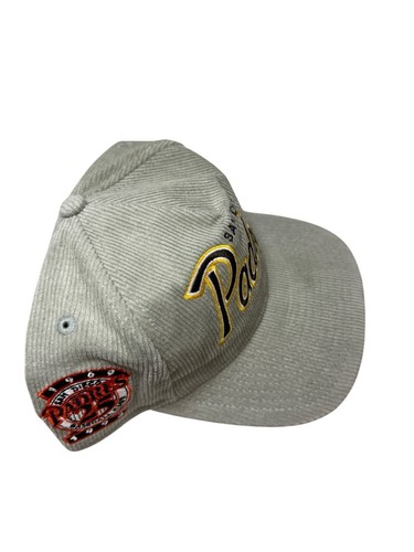 Men's New Era Gray San Diego Padres Corduroy Golfer Snapback Hat - Picture 2 of 4