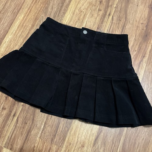 Forever 21 Micro Rock schwarz Plissee Y2K 90er Grunge Goth Fee Cord Rüschen - Bild 2 von 9