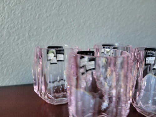 Rachel Zoe Crystal Acrylic Light Pink Tumbler Glasses 4pc Set - 第 5/6 張圖片