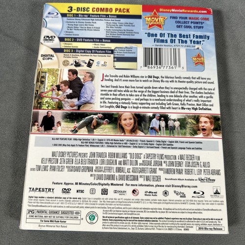 Old Dogs (Blu-ray/DVD, 2010, 3-Discs, John Travolta Robin Williams Seth Green) - Imagen 2 de 3