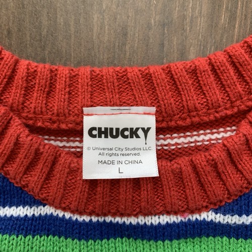 Chucky Child's Play Good Guys Sweater Spirit Halloween Child Sz L (12-14) New - Picture 3 of 6