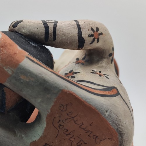 Seferina Ortiz Cochiti Pueblo Pottery Drummer Figurine – Signed Native American - Picture 18 of 24