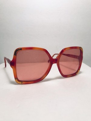 EUC VTG 1970's Ted Lapidus TLC 805 Eyeglasses Frame Only 56-15-138 Demi Amber