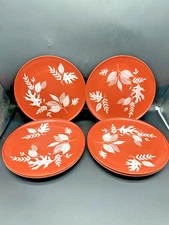 6 Stonewood by CMP Vintage Orange Melamine Melamac Style Plates Read
