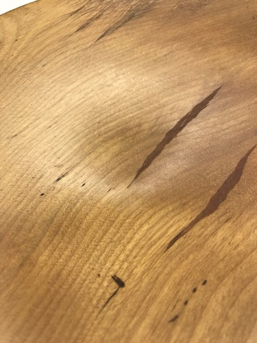 Pedestal de madera torneado a mano Woodbury’s Woodwear, Burlington, Vermont FIRMADO - Imagen 6 de 7