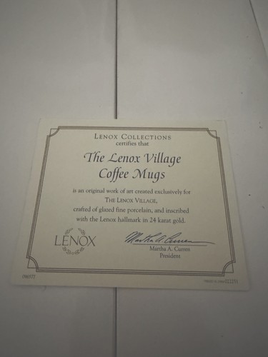 Lenox Spice Village Coffee Mugs Cups Set of 8 Complete Collection Vintage 1992 - Bild 3 von 3