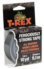 T Rex Tape Ferociously Strong Waterproof Graphite Grey Tape, 25mm x 9.1m 0.50 per metre