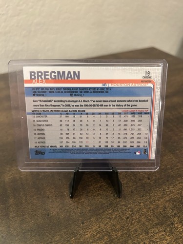 2019 Topps Chrome X-Fractor Prizm Refractor Alex Bregman Astros Card #19 - Picture 2 of 2