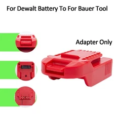 1× Adapter For Dewalt 18V 20V MAX Li-Ion Battery To Fits Bauer 20V Power Tools