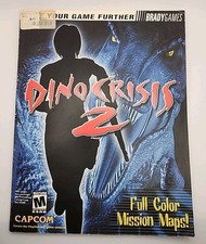 Dino Crisis 2 *RARE* BradyGames Capcom Strategy Guide w Map Sony Playstation PS1