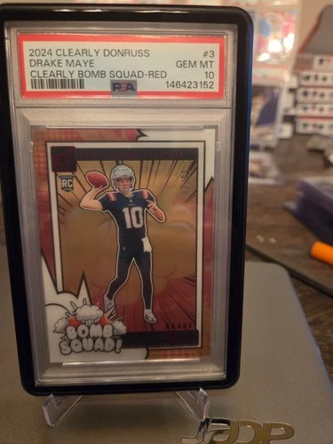 psa 10 2024 clearly donruss bomb squad drake maye pop 2 $$