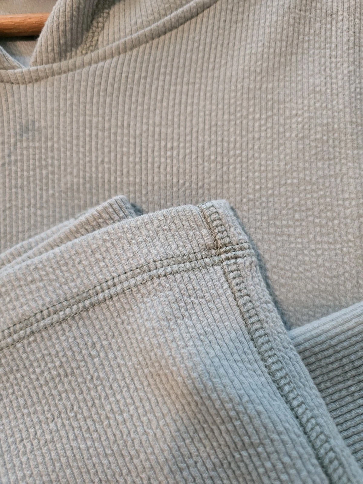 VETEMENTS Set 2 pezzi felpa con cappuccio a costine da donna taglia M Jockey verde salvia us intime ottimeioni