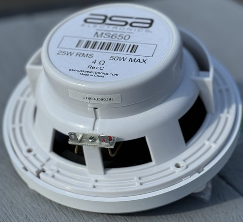 ASA Electronics Boat Coaxial Speakers MS650 | 6.5 Inch 50W Max (Pair) - 第 3/3 張圖片