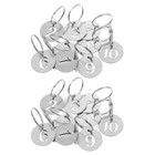 2 Sets Stainless Steel Charms Numbered Key Tags Metal Pendant Identifiers