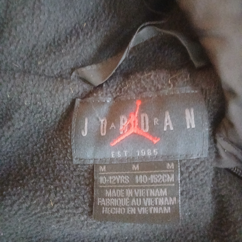 Boy’s M Puffer Jacket Nike Air Jordan Green Camouflage Hooded  Full Zip - Picture 5 of 9