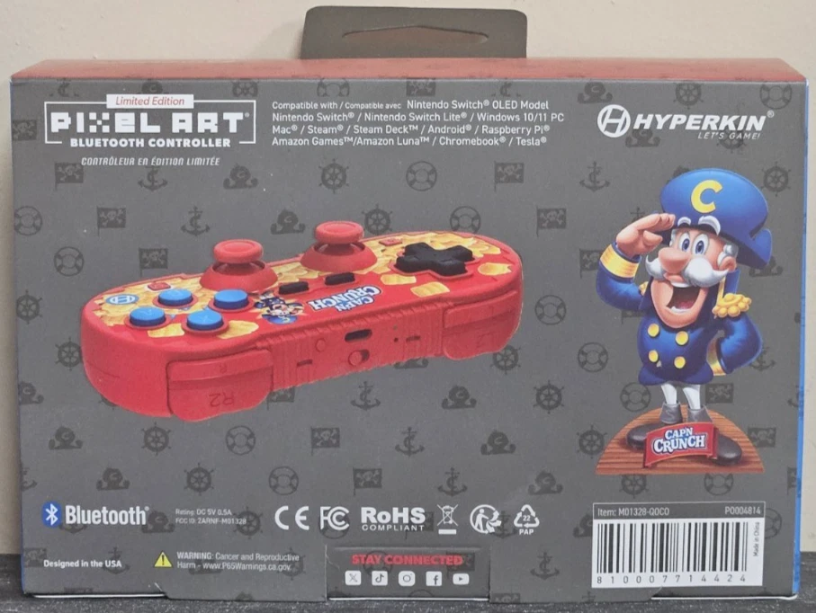 Hyperkin Limited Edition Pixel Art Wireless Bluetooth Controller Cap'n Crunch  - Image 2 of 2