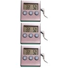  Set of 3 Fleisch Tertermometer Fleischsondenthermometer Sofortiges Lesen