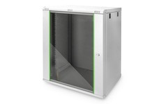 DIGITUS Netzwerkschrank - 19 Zoll Rack - 16HE - Wandmontage - 450mm Tiefe - Trag