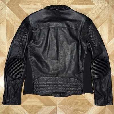 Ralph Lauren Black Label Hybrid Motorcycle Padded Biker Lamb
