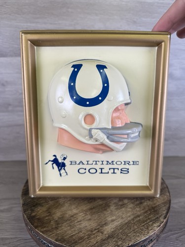 RARO DE COLECCIÓN 1965 NFL BALTIMORE COLTS Technigraph Casco de Fútbol Americano Placa de Pared 3D - Imagen 15 de 15