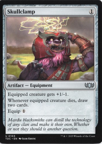 Skullclamp Commander: Tarkir: Dragonstorm Non-Foil Near Mint or Better - Picture 1 of 1