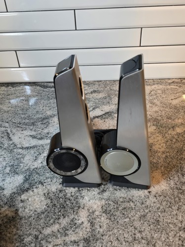 Creative I-Trigue Computer Speakers Pair Silver Black Left Right - Picture 4 of 9