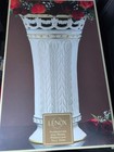 Lenox Florentine and Pearl Porcelain 16” tall Vase. Gold Trim. Large. New in box