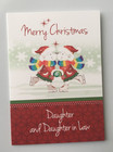 ⭐Daughter & Daughter in Law Merry Christmas Card Cute Bears Christmas Scene C150