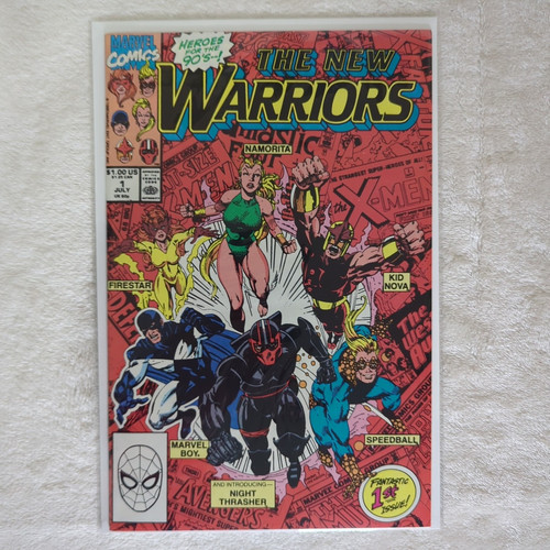 The New Warriors #1 Nova Speedball Firestar Night Thrasher Marvel 1990 primera impresión - Imagen 1 de 7