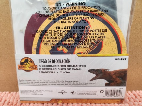 Jurassic World Decoration Kit Jurassic Park 7 Pc Birthday Party Decoration Kit - Picture 5 of 5