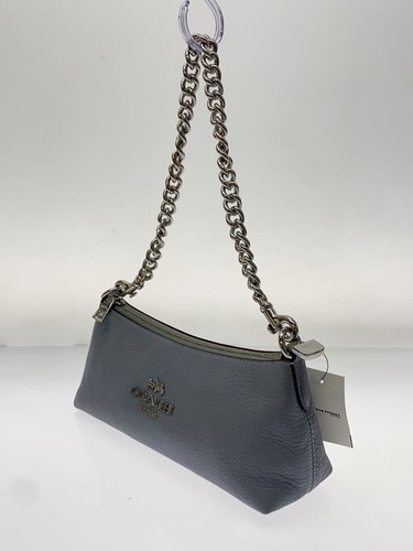 Auth COACH Charlotte Shoulder Bag CL407 Leather Blue F/S 424726 - Picture 2 of 6
