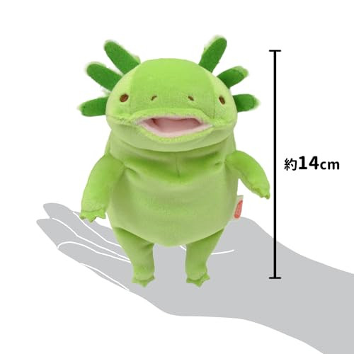 Shinada Global Mochiupa Matcha (mini) 7 x 5 x 14cm Plush Axolotl MOUP-0088M - Picture 4 of 4