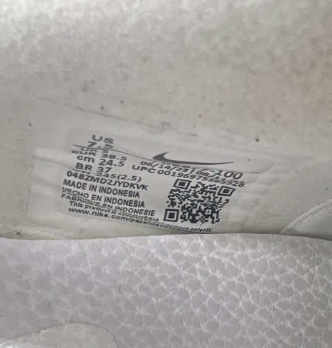 Nike Cortez Triple White Women’s Size 7 1/2 Shoes Sneakers Classic 819719-110 - Picture 8 of 10