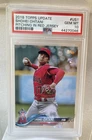 Shohei Ohtani PSA 10 RC Rookie Pitching In Red Jersey 2018 Topps Update Dodgers