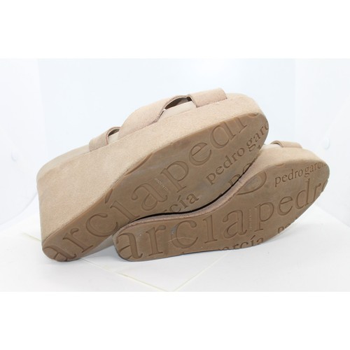 Pedro Garcia Ran Suede Platform Wedge Sandals sz EU 38 / US 8 - Picture 5 of 5
