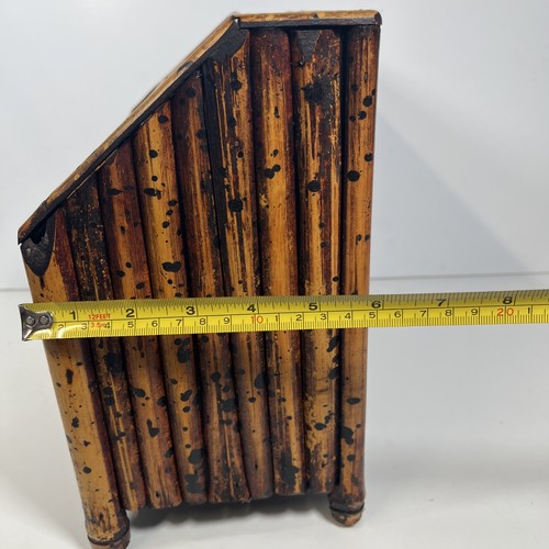 Vintage Victorian Bamboo Chinoserie Desk Organizer 19th Century - Picture 11 of 16