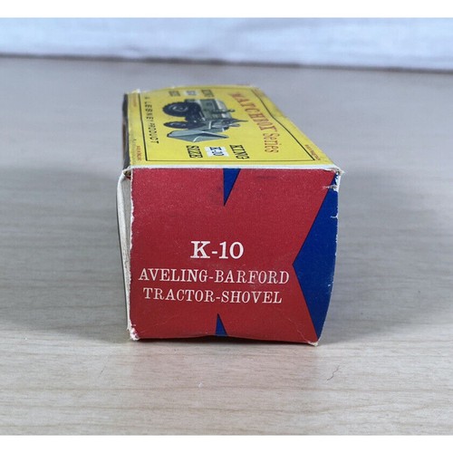 Vintage 1960s Matchbox Lesney K-10 Aveling-Barford Tractor-Shovel w/ Box - Picture 10 of 10