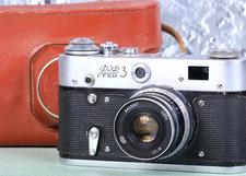 FED-3 35mm Film Rangefinder Camera with Industar-61 Lens Tested USSR Vintage