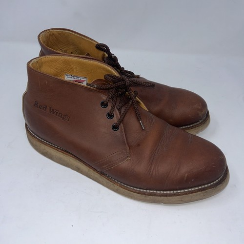 Red Wing 595 Chukka Stiefel Braun Herren Größe 10,5 D Hergestellt in den USA Traction Tred - Bild 4 von 13