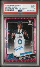 2023 PANINI DONRUSS OPTIC SIG-PINK VELOCITY #263 JAYLEN CLARK 3/79 PSA 9