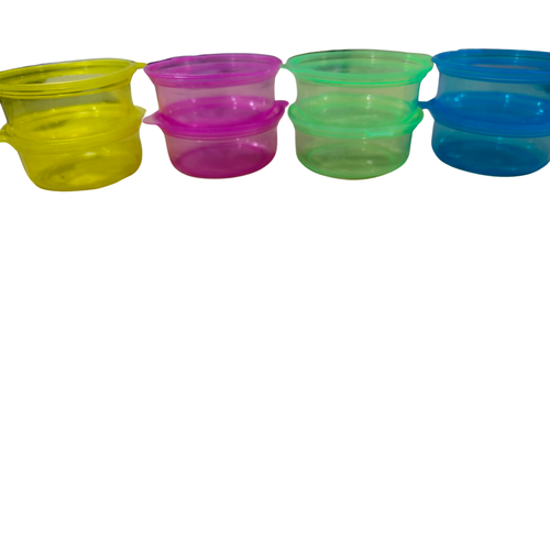 8 pcs Mini Containers with lids Jars Freezer Storage Plastic Con New - Picture 3 of 6