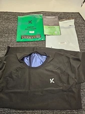 Kewlioo Men's Sauna Suit Shirt Heat Trapping Sweat Compression Black 3XL