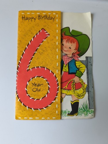 6 Vtg Happy Birthday Cards - 1, 2, 3, 4 Year Old, Boy, Girls, Kids, 1950's - Picture 16 of 18