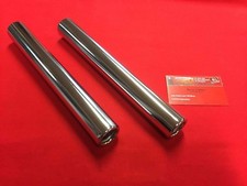 VW Käfer Auspuff Endrohre, 265mm, Auspuffrohre, Chrom, NEU (1030)