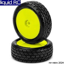 JConcepts 41212211 Dirt Trac Mini - green compound pre-mounted yellow wheels